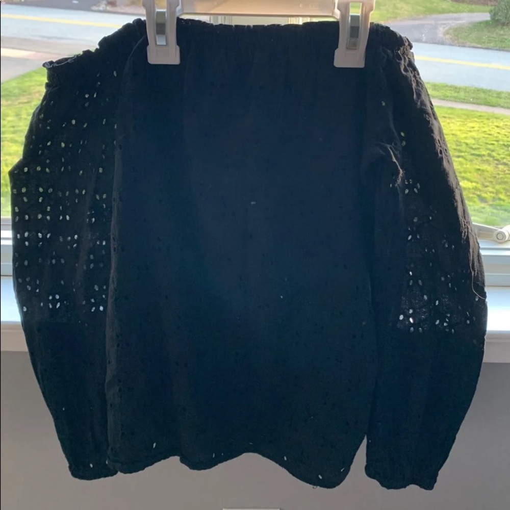 Off the shoulder black top